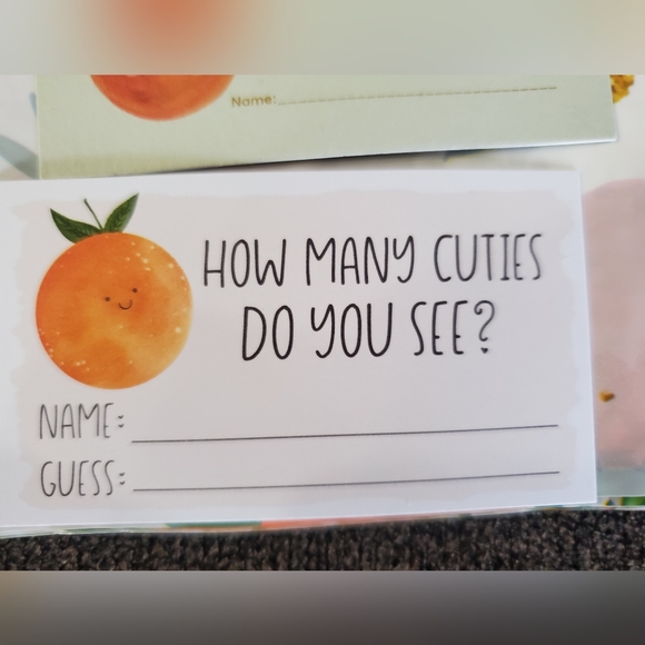 BABYSHOWER DECORATIONS *ORANGE LITTLE CUTIE THEME* - Picture 8 of 9